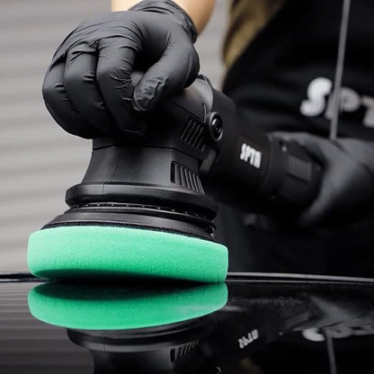 Green T120 Heavy-Cut Polishing Foam Pad, SPTA 1Pc 6.5 Inch Face for 6 Inch 150mm Backing Plate Compound Buffing Sponge Pads for Car Buffer Polisher Compounding, Polishing and Waxing -FPTSS6G