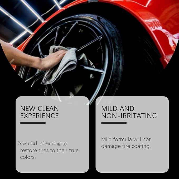 Powerful Wheel and Tire Cleaner Spray, Brake Bomber 3.0 Dust Remover Wheel Cleaner, Car Tire Shine Spray & Rim Cleaner, All Purpose Heavy Duty Cleaning for Painted Wheels Chrome (1PCS)