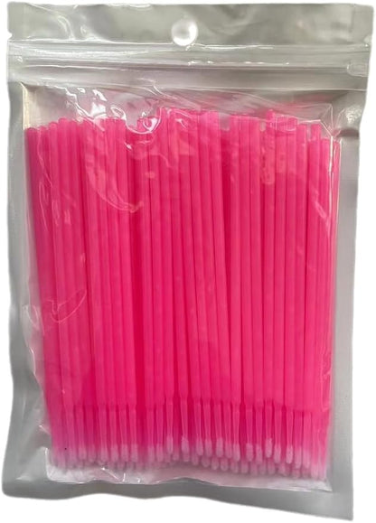 100Pcs Disposable Up Paint Micro Brush Applicator Sticks, Car Touch Up Paint Brush Tips, Detailing Car Products, Auto Exterior Care (Rose Red)