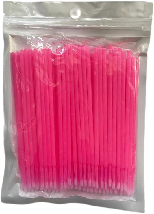 100Pcs Disposable Up Paint Micro Brush Applicator Sticks, Car Touch Up Paint Brush Tips, Detailing Car Products, Auto Exterior Care (Rose Red)