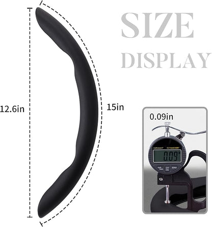 Car Steering Wheel Cover Leather Snap On 3Pcs Set Non-Slip Protector Wrap Steering Wheel Accessories 14.5-15 inch Universal Black