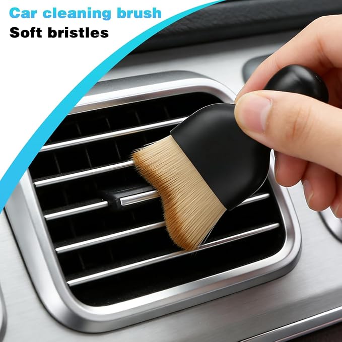 Bittwee Car Detailing Brush Kit, 3PCS Soft Bristle Multi-Use Vehicle Air Vent Detailing Wash Brushes, Automotive Interior or Exterior Cleaning Kit, Universal for SUV Automobile Truck