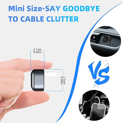 Wireless Carplay Adapter for iPhone - CarPlay Wireless Adapter, Wireless Control Plug & Play Carplay for Cars from 2016 & for Apple iPhone iOS 10+ (Black-Mini)