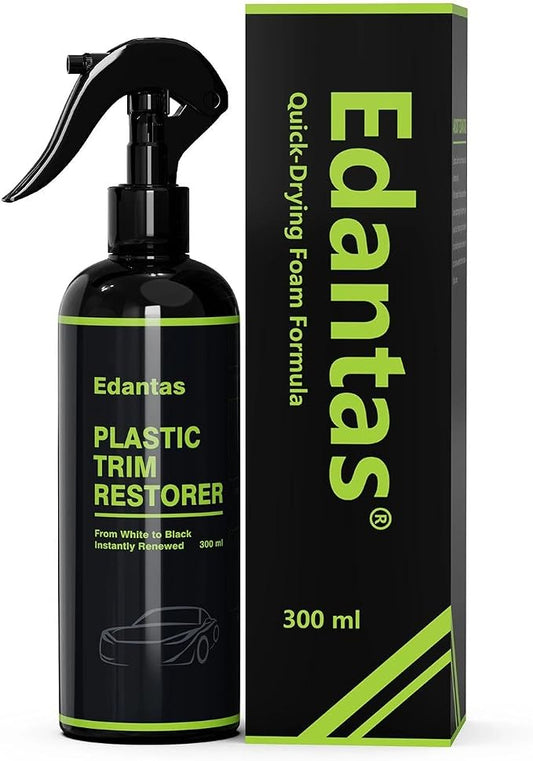 Plastic Restorer,Black Trim Restorer-UV Protection & Dirt,Add Shine and Protect Exterior Trim with Durability,Plastic Restorer for Cars Black Exterior & Interior Care for Detailing,10.15 FL OZ