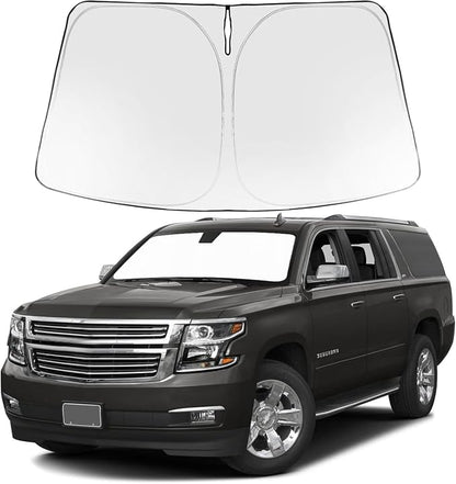Proadsy 2026 Upgrade Windshield Sun Shade Custom Fit 2015-2020 Suburban Foldable Front Sunshade Protector Sun Visor Blocks UV Rays Keep Car Cooler