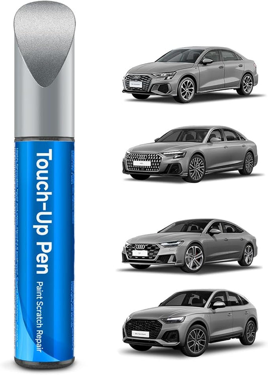 LX7W Ice Silver Metallic Touch Up Paint Compatible With Audi Exact Match Car Paint Pen Scratch Repair