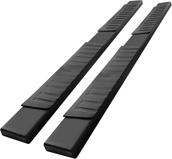 COMNOVA Pair Running Board Nerf Bar Compatible with 99-16 Ford F250 Superduty Crew Cab(4 Full Size Doors) Side Steps,Width 6 Inches H Style Truck Step Nerf Bars Side Step Black (Black)