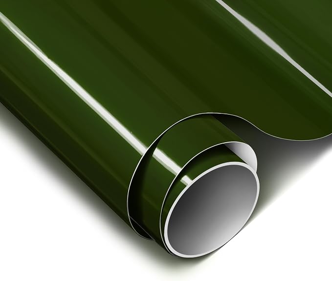 ColorFusion PPF by VViViD, Gloss Dark Olive Green Dry Apply PPF Vinyl Car Wrap Roll 10ft x 5ft
