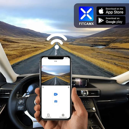 Fitcamx 4K Dash Cam Compatible with Lexus is 2017-2025 IS350 IS300 AWD IS200t F Sport, OEM Factory Look, 2160P UHD Video, Built-in WiFi & APP, Loop Recording, G-Sensor, Plug & Play, 64GB MicroSD Card