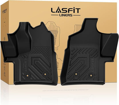 LASFIT Floor Mats for Ford Transit 2022-2026 Vinyl Floor w/Posts Only, Transit 150/250/350/350HD All Weather TPE Protector, Full Coverage Floor Liners for Transit-150 250 350 350HD Accessories