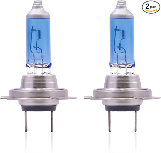 Sinoparcel H7 Halogen High or Low Beam Headlight, Fog Light Bulb 3800K, 150% More Brightness Replacement for Standard 55W Bulb, Pack of 2