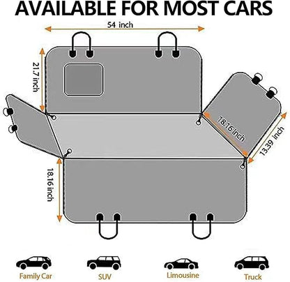 Dog Car Seat Cover for Pets Waterproof Seat Cover Hammock Scratch Proof Nonslip Back Seat Pet Bed Mat for Travel Durable Soft Back Seat Covers for Cars Trucks and SUVs (23.5 x 51 inch)