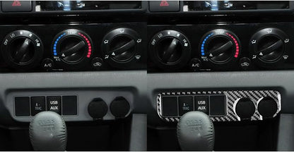 NVCNX Real Premium Carbon Fiber for Toyota 2nd Gen Tacoma Accessories 2012-2015 2013 2014 Car Dash USB Charging Port Panel Cover Interior Trim Thick Overlay Sticker Decal 1PC