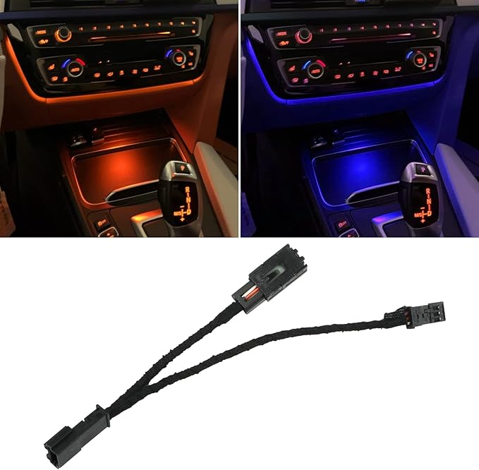 Jaronx Compatible with BMW LED Console Ambient Light for 1' F20 F21, 2' F22 F23, 3' F30 F31 F80, 4' F32 F33, Center Console Ambient Lights LED with Dual Color Lighting