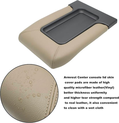 NHILES Center Console Lid Replacement Kit for 1999 2000 2001 2002 2003 2004 2005 2006 2007 Silverado/Avalanche/Suburban/Sierra/Yukon Replaces Number 19127364, 19127365, 19127366 (Beige)
