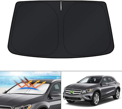 KUST Windshield Sun Shade for 2014-2020 Mercedes Benz GLA 180 200 220 250 Accessories Custom Fit Window Sunshade Foldable Sun Visor Protector Blocks UV Rays Keep Your Car Cooler