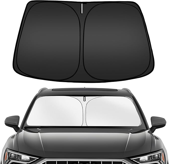 ARISMOTOR Windshield Sun Shade for Audi Q3 2019-2025 2026, Custom Fit Foldable Front Window Sunshade Sun Visor Protector, Block UV Rays Keep Your Car Cooler