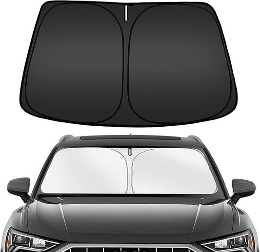 ARISMOTOR Windshield Sun Shade for Audi Q3 2019-2025 2026, Custom Fit Foldable Front Window Sunshade Sun Visor Protector, Block UV Rays Keep Your Car Cooler