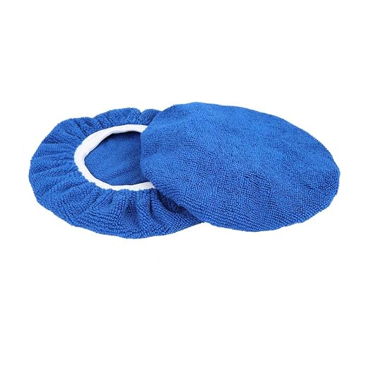 X AUTOHAUX 5pcs Car Polisher Pad Bonnet 7-8 Inch Soft Microfiber Polishing Buffing Pad Cover