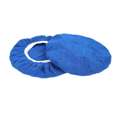 X AUTOHAUX 5pcs Car Polisher Pad Bonnet 7-8 Inch Soft Microfiber Polishing Buffing Pad Cover