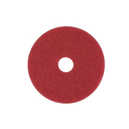 3M Red Buffer Pad 5100, 15 in, 5/Case