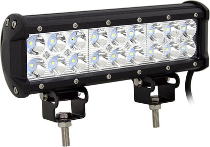 Willpower 9 inch 54W Spot LED Work Light Bar Driving Lamp 12V 24V 5400LM for Chevrolet Dodge Ford GMC JP Toyota Polaris RZR Ranger ATV UTV Can Maverick Boat SUV F150 F250