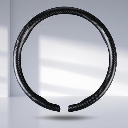 Carbon Fiber Steering Wheel Cover, Thin Steering Wheel Cover Protector Universal Car Steering Wheel Accessories, Matte Black