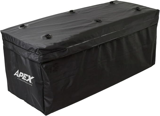Apex Extra Large Roof Cargo Bag with Self-Sealing Zipper, for Roof-Mounted Racks, Built-in Crossbars or Hitch-Mounted Carriers, 19.6 Cubic Feet