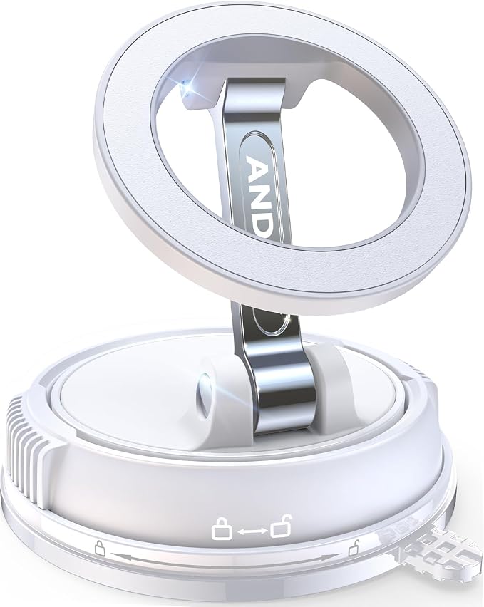 ANDERY Car Phone Holder for Magsafe [78+LBS Strongest Suction & 2400gf Magnetic] 360° Adjustable Car Phone Mount, Phone Holders for Your Car for iPhone 17 Pro Max 16 15 14 13 12 Air Plus, White