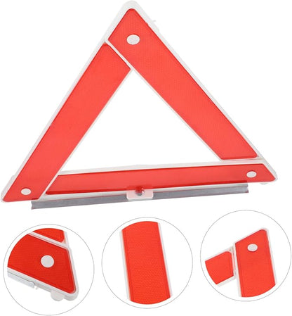 Emergency Safety Triangle High Visibility Reflective Warning Sign for Roadside Assistance and Traffic Safety Construction Easy Setup for Cars and Trucks