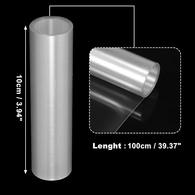 X AUTOHAUX Clear Vinyl Wrap Sheet Car Paint Protection Film Cover Decal Scratch Resistant Self Adhesive Sticker Universal 4"x39"