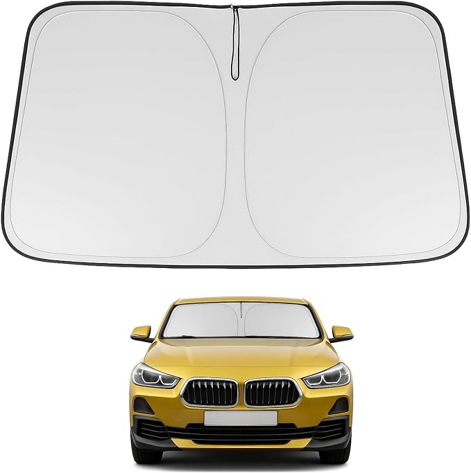 Proadsy Windshield Sun Shade for 2020-2025 2026 Mercedes-Benz GLS-Class SUV Foldable Front Sunshade Protector Sun Visor Blocks UV Rays Keep Car Cooler