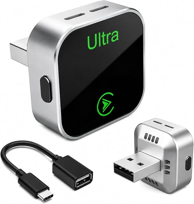 Wireless CarPlay Android Auto Adapter Plug and Play AI Box for Factory Wired