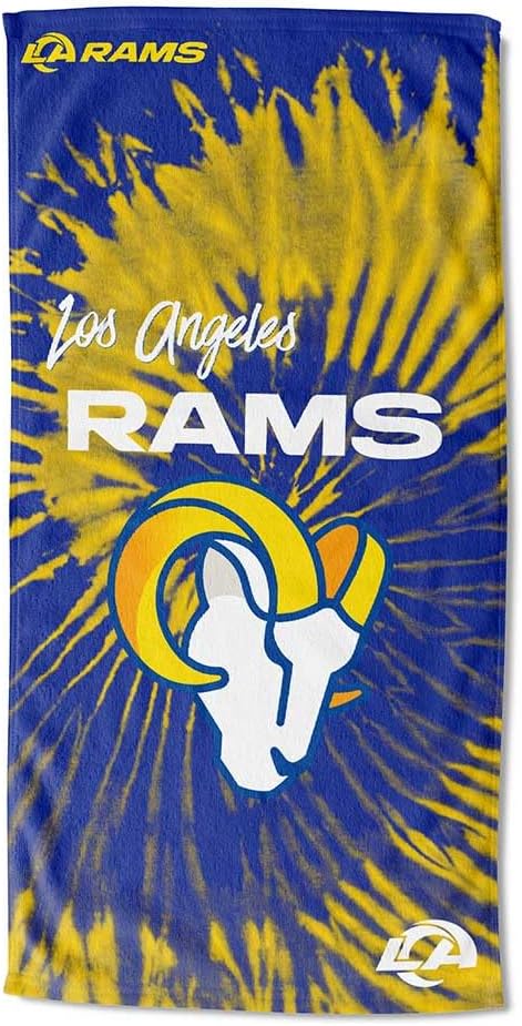 Northwest NFL Los Angeles Rams Unisex-Adult Beach Towel, 30" x 60", Psychedelic