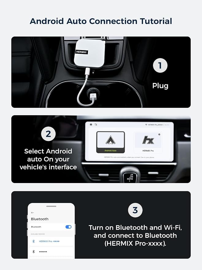 Android Auto Wireless Adapter Compatible with Samsung DeX,Wireless Android Auto Adapter Support YouTube, Netflix,Car Streaming Device,DeX Station, Desktop Experience for Car