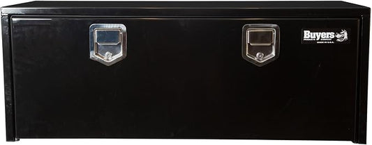 Buyers Products 1702110 Steel Underbody Truck Tool Box 18 x 18 x 48 Inch, Black Powder-Coated 14 Ga Steel, Locking Stainless Paddle Latch, Drop Door, Weather-Resistant, Made in USA