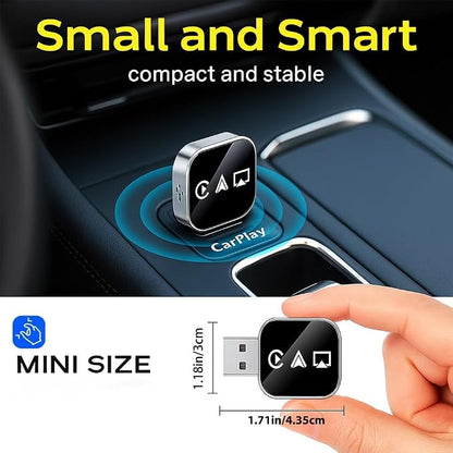 Wireless Carplay Mirror Link Adapter, 2026 Upgrade 3 in 1 Compatible with Airplay/Android Auto/Carplay for Cars with Built-in Wired Carplay Plug, USB Adapter for iPhone Apple Android(for iPhone)