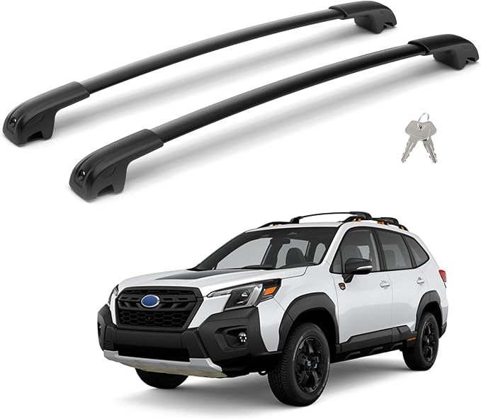 300Lbs Lockable Roof Rack Crossbars Compatible with Subaru Forester Wilderness 2022-2026, Heavy Duty Aluminum Anti-Corrosion Cross Bar Fit Luggage Luggage Kayaks Bicycles Snowboard