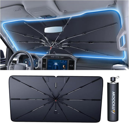 Car Windshield Sun Shade Umbrella for SUV, Fit for Ford-Explorer,Chevrolet-Blazer,Nissan-Murano,2000~2026, Keeps Car Cool, Foldable Sunshade with Soft Edge,L Size(60" x 36")