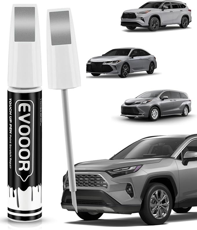 1J9 Celestial Silver Metallic Touch Up Paint Compatible with Toyota Exact Match 2 in 1 Touch up Paint for Chips and Nicks Repair