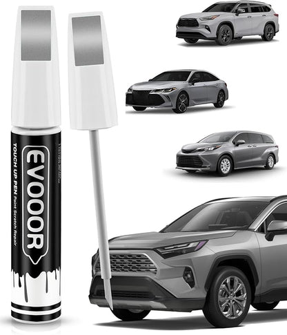 1J9 Celestial Silver Metallic Touch Up Paint Compatible with Toyota Exact Match 2 in 1 Touch up Paint for Chips and Nicks Repair