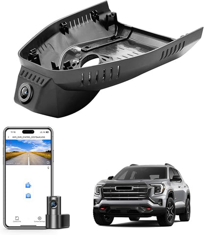 mangoal Front 4K & Rear 1080p Dash Cam for GMC Terrain 2025 2026(Model C), SL SLE SLT AT4 Denali,Free App & WiFi, GPS, 128GB Card