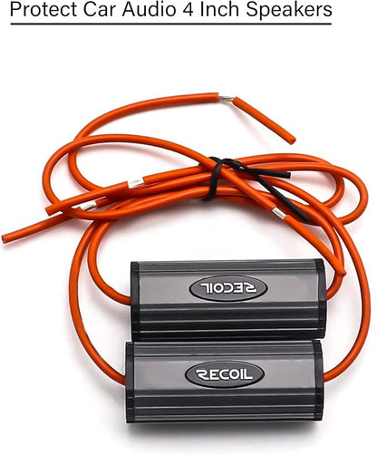 RECOIL BB-4 Bass Blocks Designed to Protect Car Audio 4 Inch Speakers, Eliminate Frequencies 0-1.2kHz at 4 Ohms, Pair