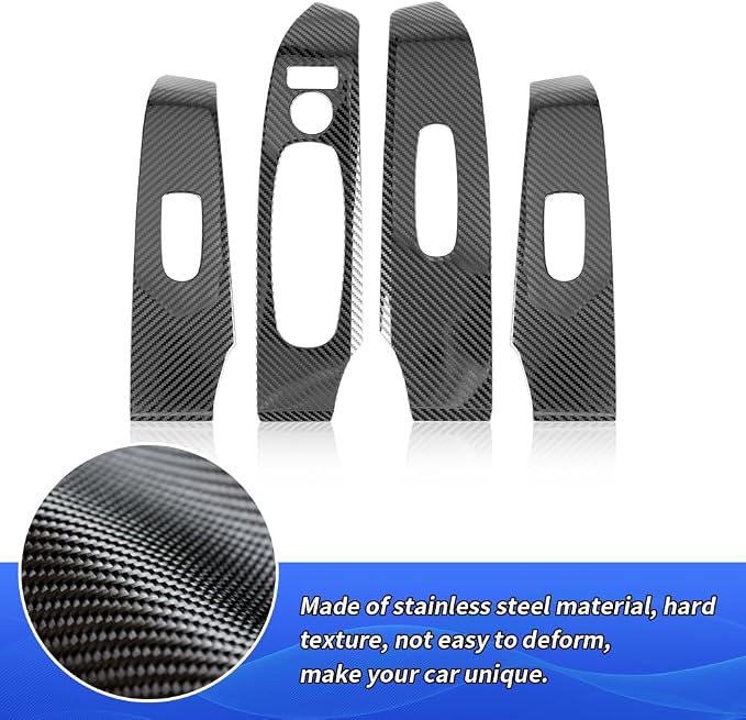 Car Door Power Window Lift Switch Protection Decor Panel for Nissan Altima 2019 2020 2021 2022 2023 2024 2025 2026 Auto Interior Accessories Armrest Side Pull Handle Trim Cover Carbon Fiber Style Kit