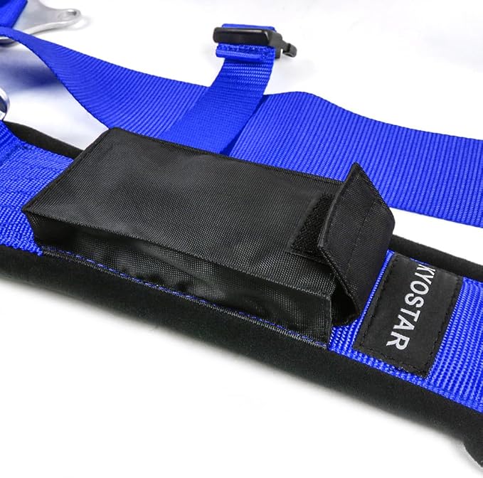 Kyostar 4 Point Harness Set 3 Inch with Ultra Soft Heavy Duty Shoulder Pads (8163 Blue)