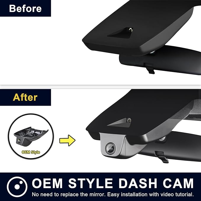 mangoal 4K Dash Cam Custom fit for Toyota Highlander & Hybrid Gen3 UX50 2017 2018 2019 (Model B), LE Limited L XLE Platinum Hybrid, Integrated OEM Look, UHD 2160P Video, App & WiFi, GPS, 64GB Card
