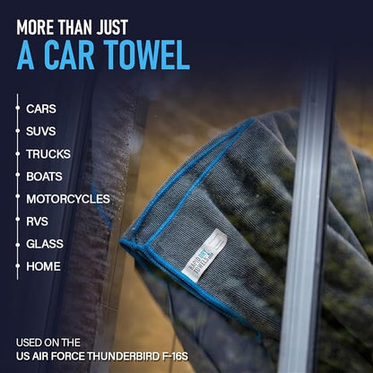 Rapid Dry Towels Original 2.0 Microfiber Car Drying Towel | 150 x 75cm | Extra Large Channel Weave Drying Cloth | Ultra Absorbent, Scratch-Free, Auto Detailing Towel for Cars SUVs Trucks & Boats