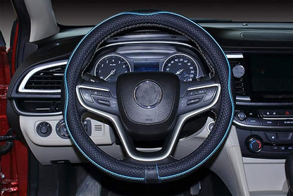 Mayco Bell 2019 New Microfiber Leather Car Extra Large Steering Wheel Cover for Big Trucks (17.5-18'', Light Blue)