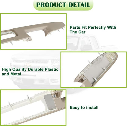 80995 Upgraded Door Armrest Repair Front Left Side Door Panel Handle Beige Compatible with 2010-2014 Chevy Chevrolet Silverado Suburban Avalanche Tahoe,GMC Sierra Yukon Replaces 84127282