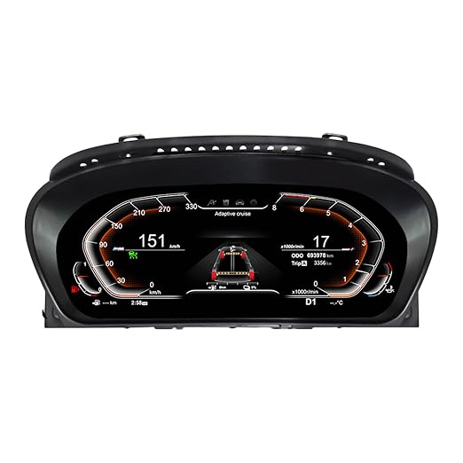 12.3 inch Digital Dash Instrument Cluster for BMW 5 Series E60 E61 525D 2003-09 Years, LCD Digital Panel Speedometer car Dashboard Replacement Digital Gauge Cluster-1